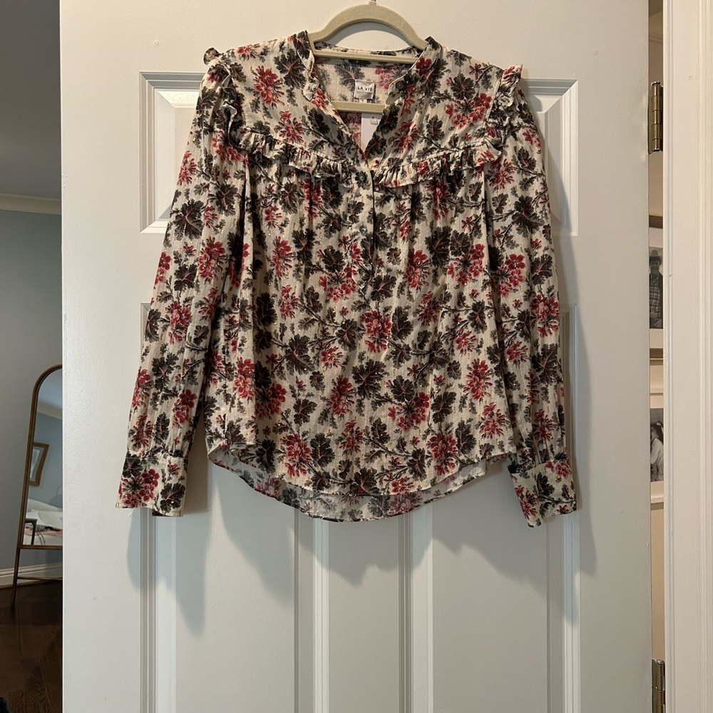 NWT Rebecca Taylor La Vie floral top
